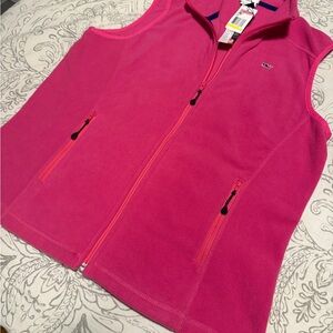 Vineyard Vines Women's Pink Fleece Vest